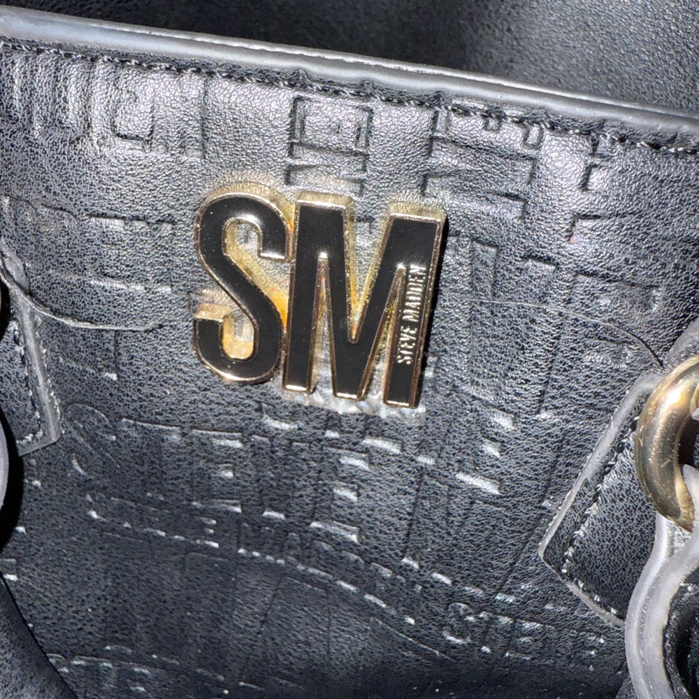 Steve Madden Black Embossed Women's Bag